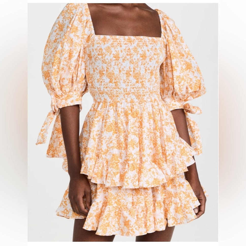 Caroline Constas Finley Dress in Orange